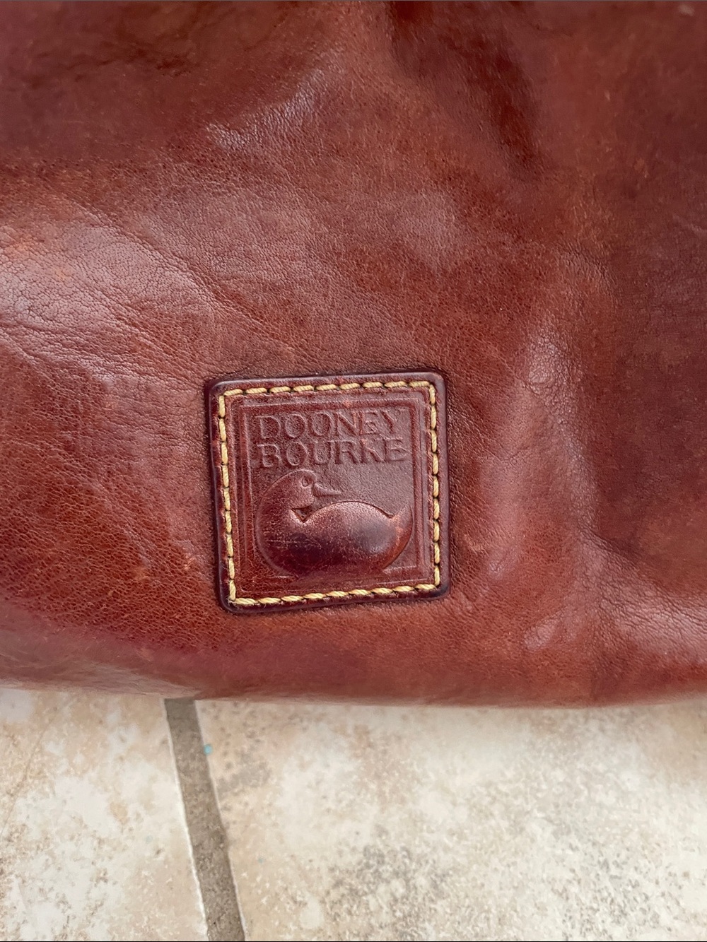 Dooney & Bourke Brown Leather Satchel chestnut large bag - Picture 2 of 11